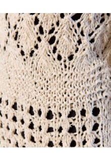 Strikkekit sød bluse med hulmønster