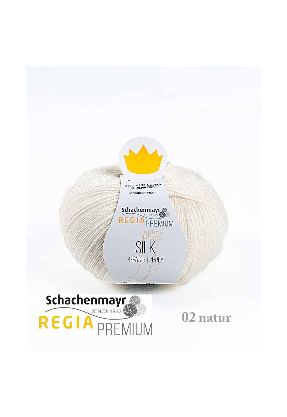 Forsvinde fred øverst Regia Premium Silk Strømpegarn - strømpegarn med merino og silke natur