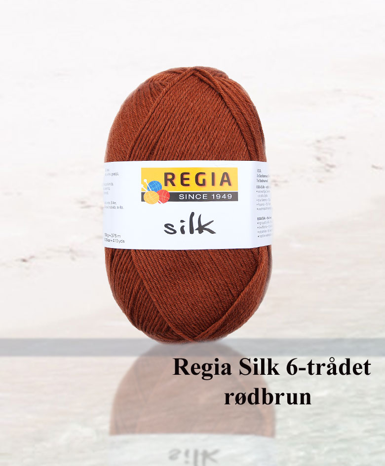 regia silk 6 trådet rødbrun