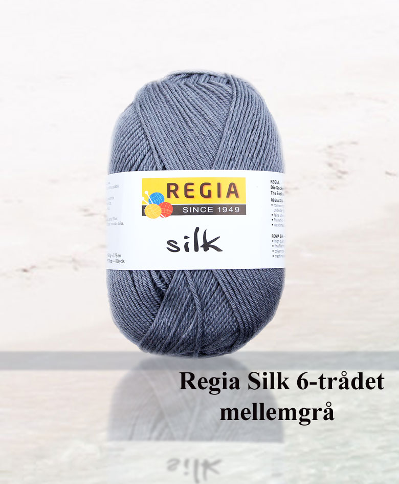 regia silk 6 trådet mellemgrå